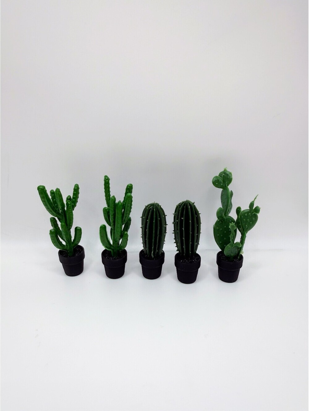 Miniature Potted Cactus Set 5 Pcs Dollhouse 1:6 1:12 Fairy Garden Plants